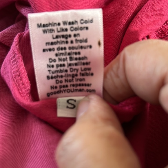 NWT Women’s Anthropologie good hYOUman Pink Ombré T-shirt, size Small - Picture 8 of 9